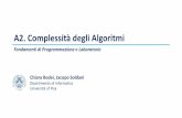 A2. Complessità degli Algoritmipages.di.unipi.it/bodei/CORSO_FP_20/FP/Lezioni/IntroAlgo... · 2020. 11. 17. · progettazione di algoritmi e la risoluzione di problemi Dato un problema