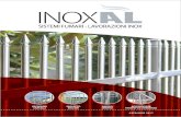 Inox AL - •1 creuso CAT2017INOX AISI 304 INOX AISI 316 2 Pannelli di recinzione formati da tubi verticali, interasse standard e profili sagomati orizzontali. Fencing panels composed