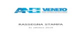RASSEGNA STAMPA - Anbi Veneto...RASSEGNA STAMPA 31 ottobre 2019 INDICE ANBI VENETO. 31/10/2019 Il Gazzettino - Venezia Contratto di area umida, progetto pilota in Europa 4 31/10/2019