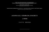 ANNALI IDROLOGICI 1998 - Regione Abruzzo...Valori mensili ed annui del contributo medio e dell'altezza di afflusso meteorico Anno 1998 Opi ad SANGRO kmq 131 21,4 57,2 47,5 114,8 32,0
