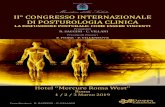 II° CONGRESSO INTERNAZIONALE DI POSTUROLOGIA ......Il I Congresso Internazionale di Posturologia Clinica svoltosi a Napoli nel novembre del 2017 ha raccolto interesse e adesioni da