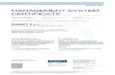 MANAGEMENT SYSTEM CERTIFICATE - Eusoft€¦ · 27017:2015 e 27018:2019 (EA: 33) In accordo alla Dichiarazione di Applicabilità versione del 01 marzo 2019 This certificate is valid
