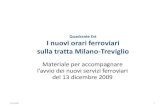 Quadrante Est I nuovi orari ferroviari sulla tratta Milano -Treviglio · 2009. 10. 29. · Bergamo-Milano. RE: 1h 03’-15’ 60’ 30’ 60’ 60’ +8. Bergamo: Pioltello. Bergamo-Treviglio: