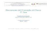 Documento del Consiglio di Classe 5^ Asa · Liceo Scientifico "G.Marconi" - Foligno - a.s. 2016-2017 - classe 5 ASA - pag 5 COMPOSIZIONE DELLA CLASSE COGNOME NOME 1 Angelella Tommaso