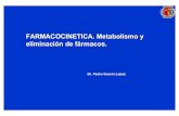FARMACOCINETICA. Metabolismo y eliminación de fármacos.Metabolismo. Definición. • Conversión química o transformación, de fármacos o sustancias endógenas en compuestos más