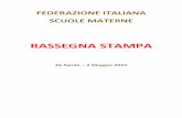 FEDERAZIONE ITALIANA SCUOLE MATERNEfism.net/wp-content/uploads/2021/05/RS_Fism_2maggio.pdfbini con meno di 3 anni si è pas-sati a 25,5 ogni 100. Il problema resta l eterno divario