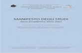 MANIFESTO DEGLI STUDI · 2021. 5. 1. · Maestro collaboratore Strumenti a percussione CANTO E TEATRO MUSICALE Canto . 5 STRUMENTI AD ARCO E A CORDA Violino Viola Violoncello Contrabbasso