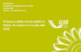 Il futuro delle rinnovabili in Italia: la vision e il ruolo del GSE · 2020. 7. 8. · Il futuro delle rinnovabili in Italia: la vision e il ruolo del GSE . FER Calore FER ... Grande