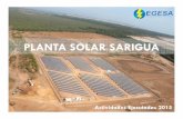 PLANTA SOLAR SARIGUA - QuattroMD · 2020. 8. 10. · Implementación del sistema SCADA De las actuales plantas de generación solar, la que mejor eficienciay, en consecuencia, más