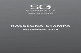 RASSEGNA STAMPA - SG Company...Osservatorio FCP: a gennaio-agosto la pubblicità sulla stampa cala del -11,8% adcgroup.it - 30/09/2019 SG Company, i risultati del primo semestre 2019
