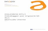 EQUOBOX RTU1 Datalogger per impianti M- Manuale Utente