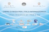 CABINA DI REGIA PER L’ITALIA INTERNAZIONALE: il Piano ...
