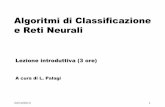 Algoritmi di Classificazione e Reti Neurali