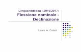 Lingua tedesca I 2016/2017: Flessione nominale - Declinazione
