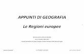 APPUNTI DI GEOGRAFIA Le Regioni europee