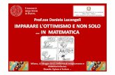 Prof.ssa Daniela Lucangeli IMPARARE L'OTTIMISMO E NON