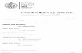 Cultori della Materia A.A. 2020/2021 - UniFI