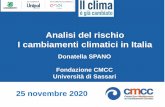 Analisi del rischio I cambiamenti climatici in Italia