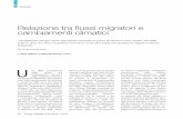 Relazione tra flussi migratori e cambiamenti climatici
