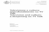 Televisione e cultura: approfondimento su TV Talk ...