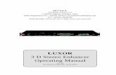 LUXOR 3 D Stereo Enhancer Operating Manual