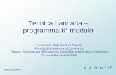Tecnica bancaria programma II° modulo - Moodle@Units