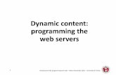 Dynamic content: programming the web servers