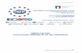 AREA CALCIO Comunicato Ufficiale N° 27 del 15/04/2019