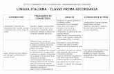 LINGUA ITALIANA - CLASSE PRIMA SECONDARIA