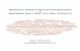 MODELLI INNOVATIVI DI GOVERNANCE E RIFORMA DELL’ART. 117 ...