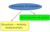 Discovery of cisplatin Mechanism of action Activity