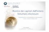 Rientro capitali dall’estero Voluntary disclosure