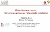 Malnutrizione e cancro: Screening nutrizionale nel ...