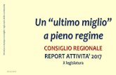 CONSIGLIO REGIONALE REPORT ATTIVITA’ 2017