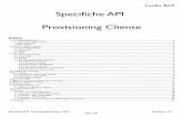 Specifiche API Provisioning Cliente