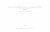 Bibliografia della slavistica italiana, 2017