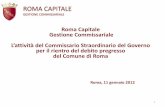 Roma Capitale Gestione Commissariale L’attività del ...
