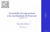 Il modello di regressione A e la correlazione di Pearson M