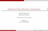 Elementi di Fisica Nucleare e Subnucleare