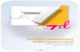 POLITICA COMMERCIALE APRILE-MAGGIO 2020