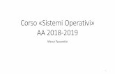 Corso «Sistemi Operativi» AA 2018-2019