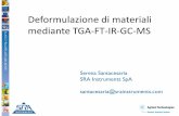 Deformulazione di materiali mediante TGA-FT-IR-GC-MS