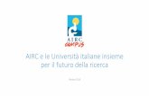 AIRC e le Università italiane insieme per il futuro della ...