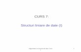 CURS 7: Structuri liniare de date (I)