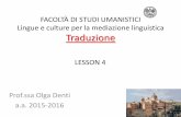 FACOLTÀ DI STUDI UMANISTICI Lingue e culture per la ...