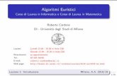 Algoritmi Euristici - Corso di Laurea in Informatica e ...