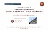 Laurea Magistrale in Ingegneria Automatica Master of ...