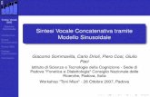 Sintesi Vocale Concatenativa tramite Modello Sinusoidale