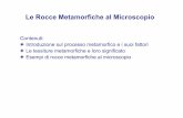 Le Rocce Metamorfiche al Microscopio - Unife