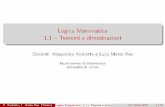 Logica Matematica 1.1 Teoremi e dimostrazioni